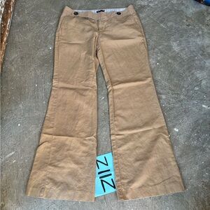 Gap Brown Linen Blend Flare Leg Pants 
Size 8 or 32x32